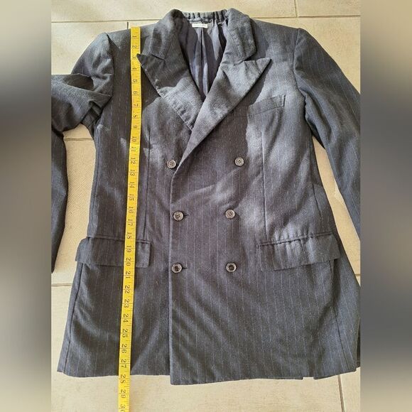 Brioni double breasted black and blue striped wool jacket size 39/49 - Picture 10 of 12